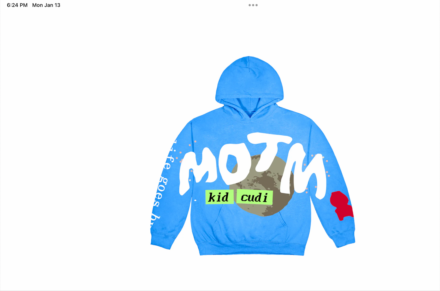 Kid Cudi CPFM for MOTM III Hoodie Blue