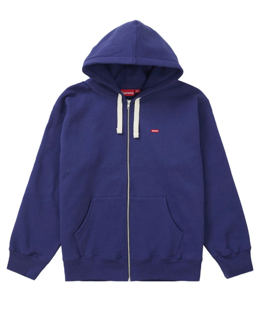 Supreme Small Box Drawcord Zip Up Washed Navy