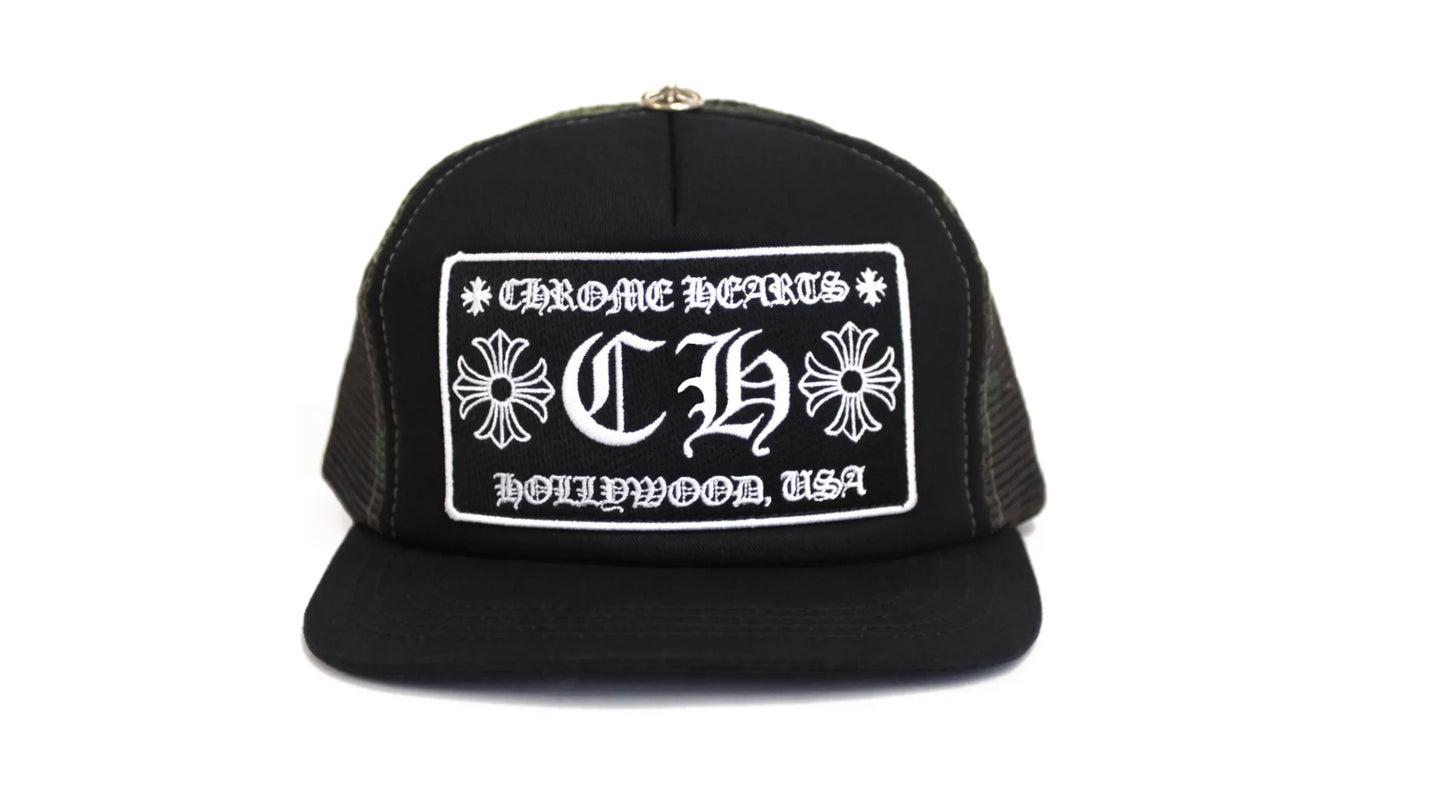 Chrome Hearts CH Hollywood Trucker Hat Camo