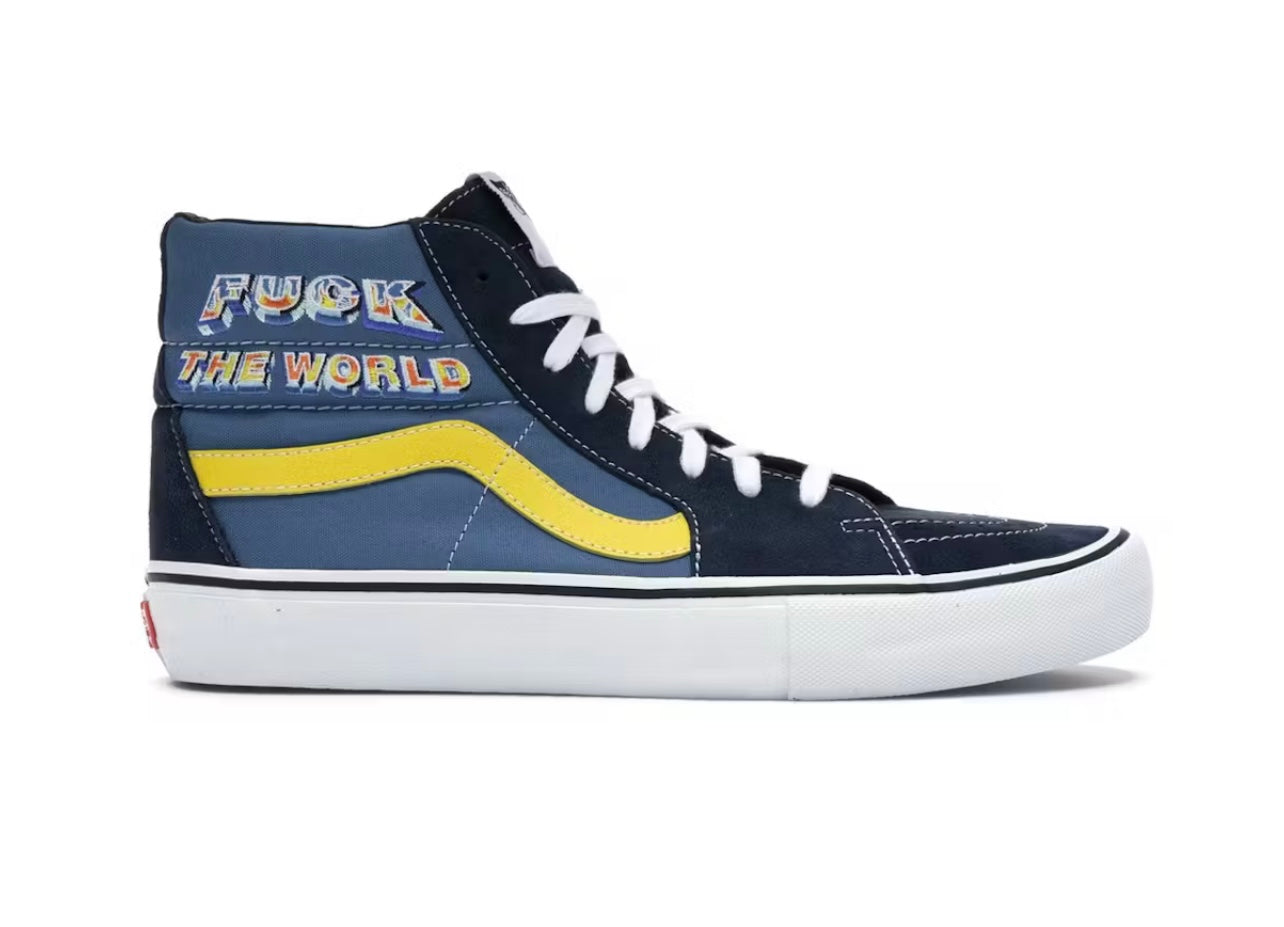 Vans SK8-Hi Supreme Fuck the World Blue