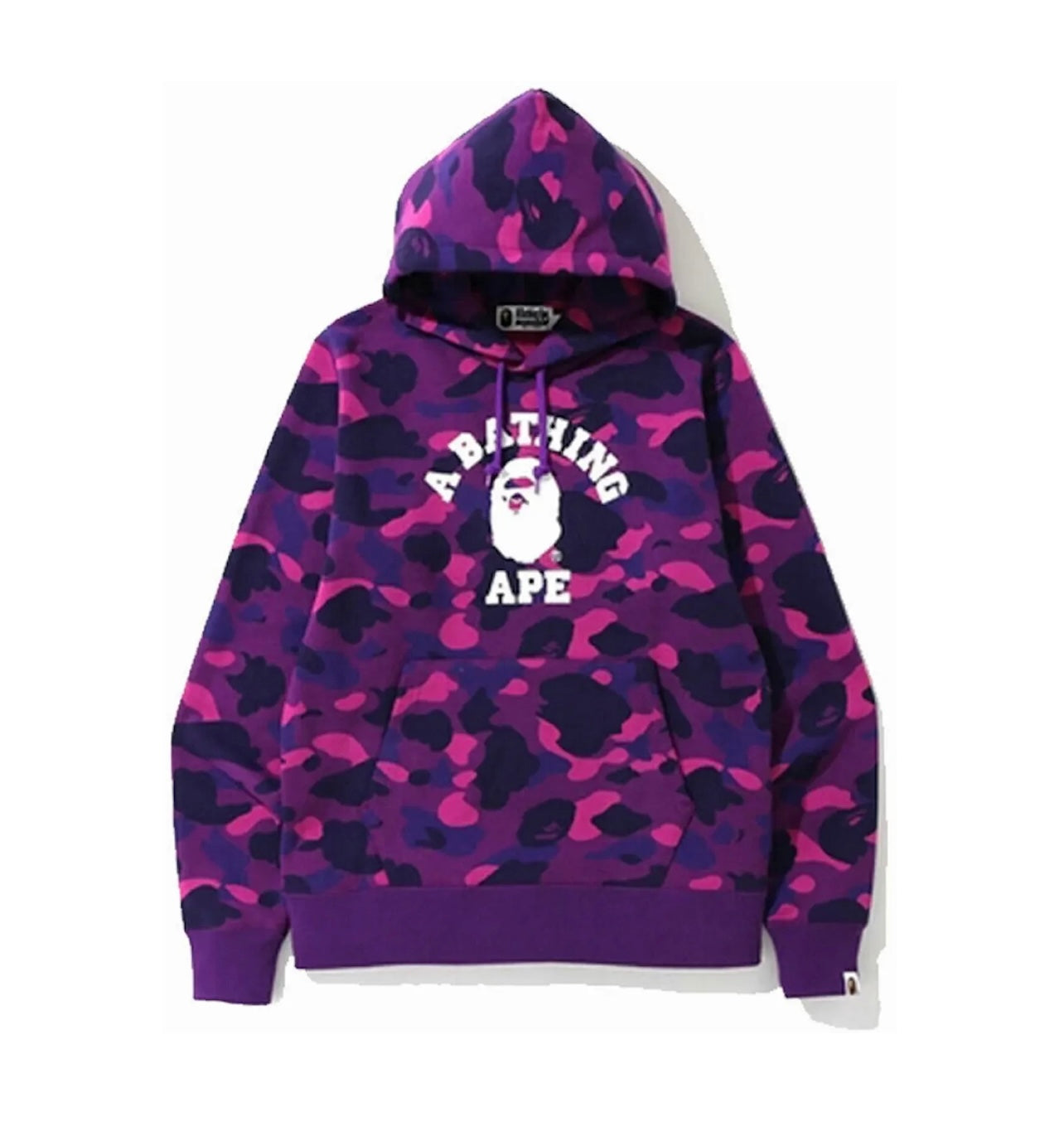 BAPE Color Camo College Pullover Hoodie Purple/Pink