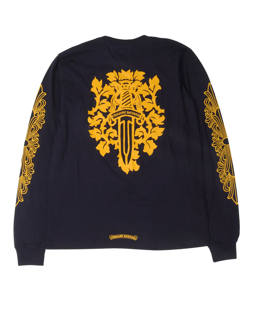 Chrome Hearts 'V89 Dagger Navy Long-sleeved Tee