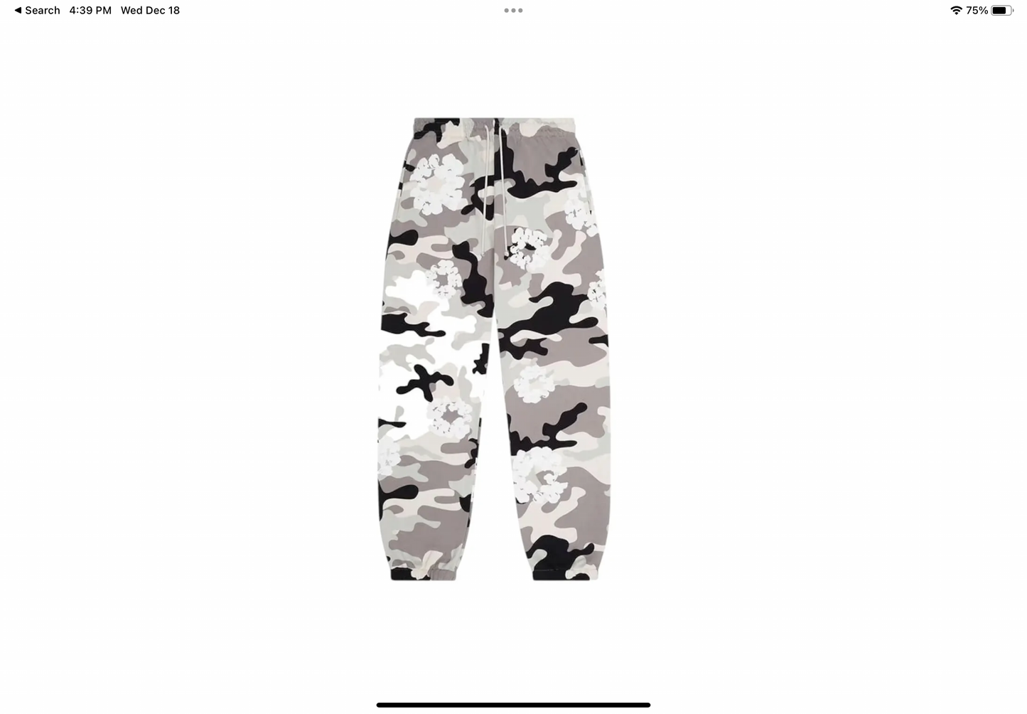 Denim Tears Camo Wreath Sweatpant Snow Camo