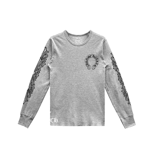 Chrome Hearts Thermal Horseshoe Floral Sleeve Grey