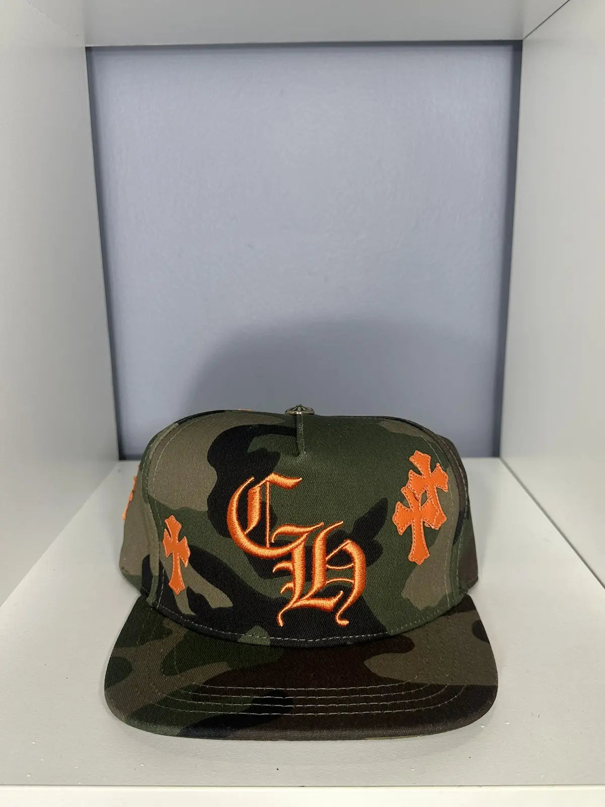 Chrome Hearts Camo/Orange Cross Patches Trucker