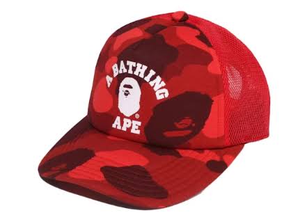 A Bathing Ape Trucker Red Camo