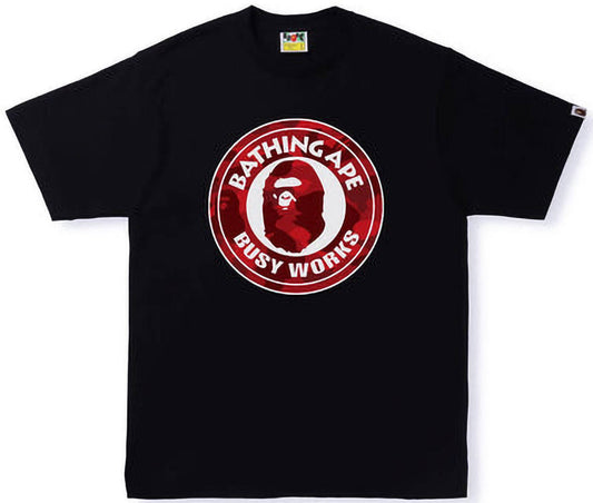 BAPE Color Camo Busy Works Tee Black/Red