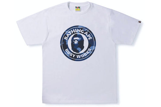 BAPE Color Camo Busy Works Tee White/Navy