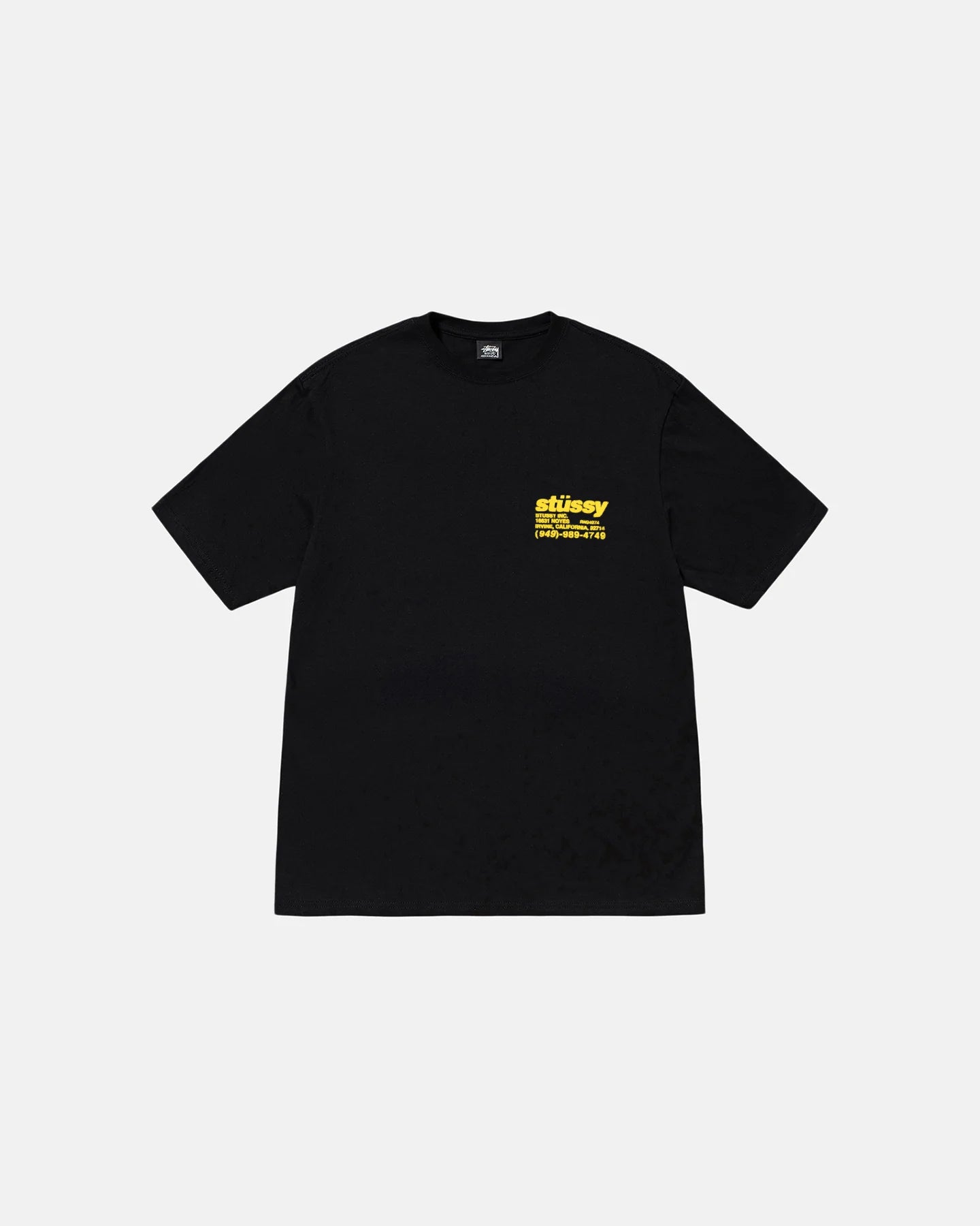 Stussy Puff Print Tee Black/Yellow