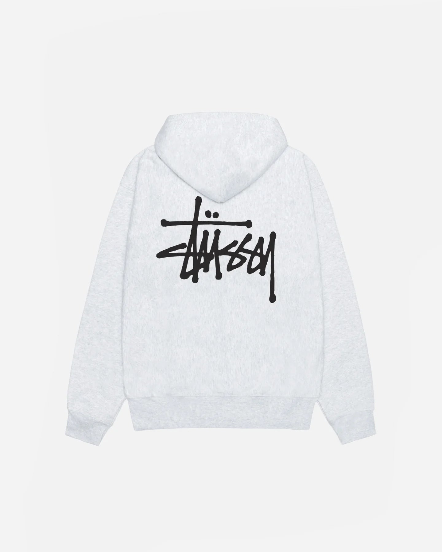 Stussy Script Logo Hoodie Grey