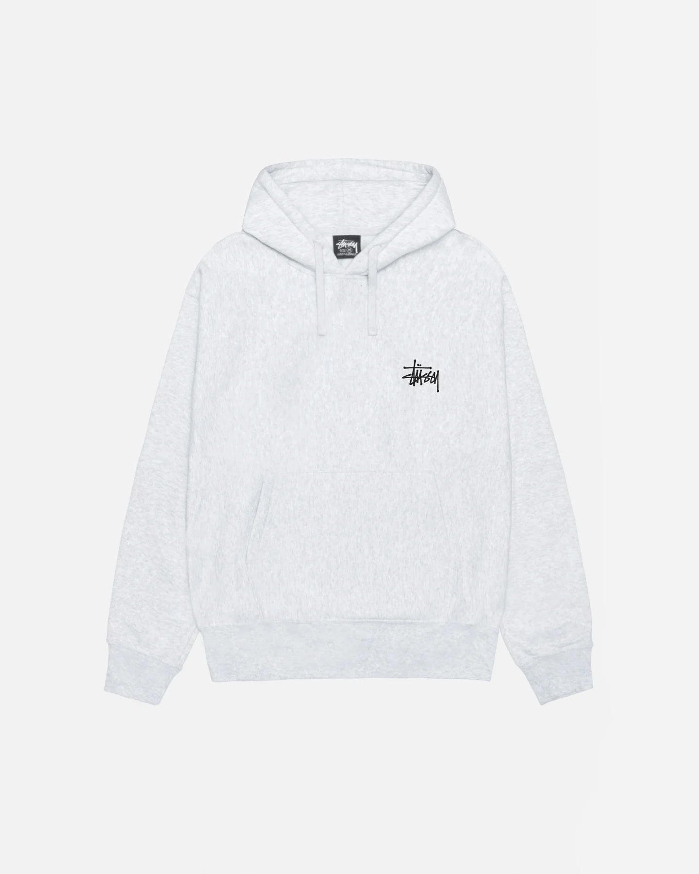 Stussy Script Logo Hoodie Grey