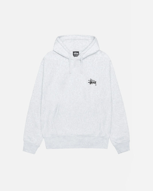 Stussy Script Logo Hoodie Grey