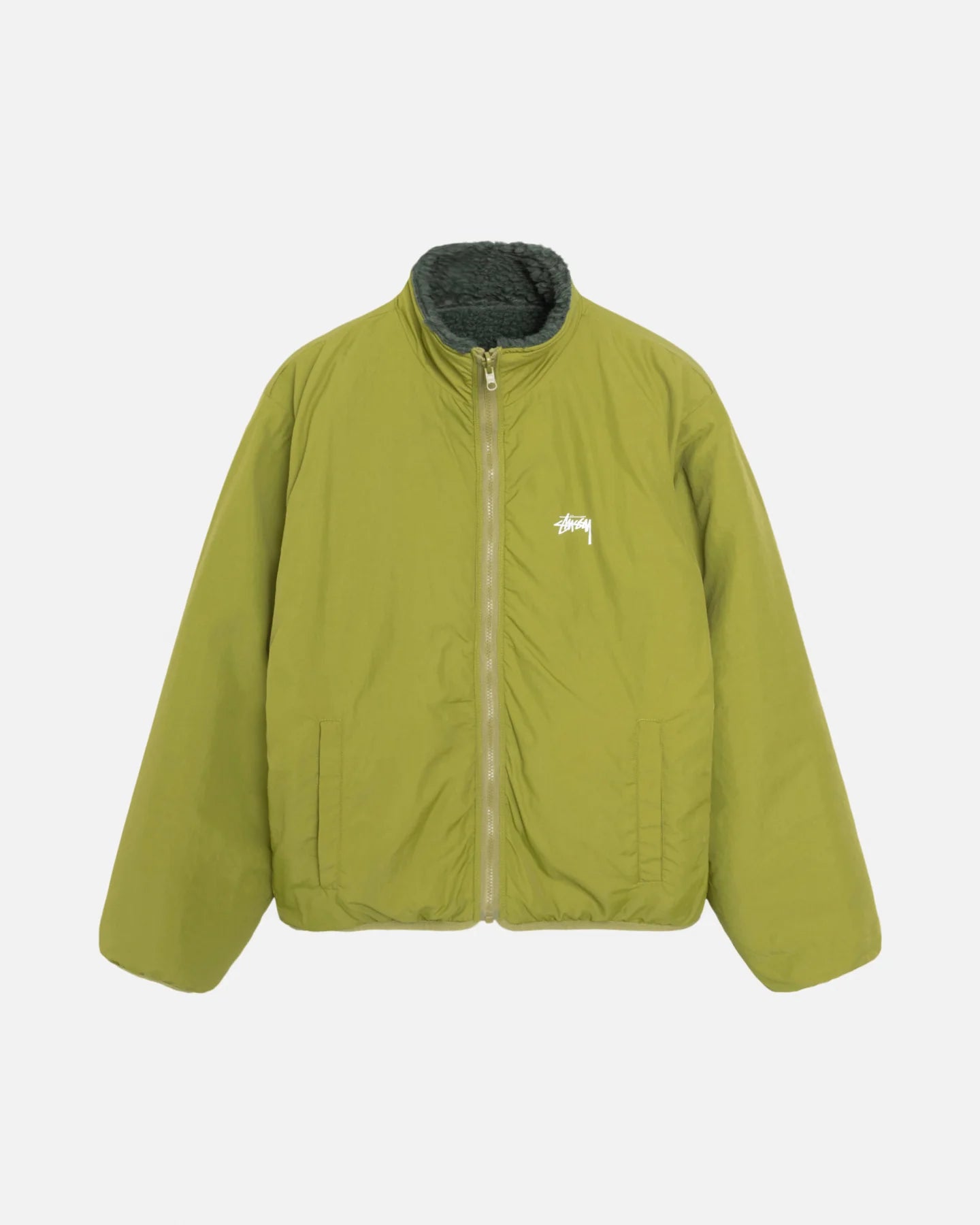 Stussy Reversable Sherpa Jacket Green