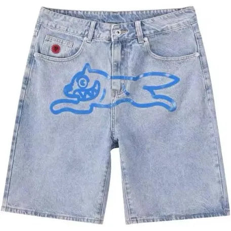 Billionaire Boys Club Running Dog Denim Shorts Blue