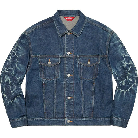 Supreme Shibori Denim Trucker Jacket Rigid Indigo