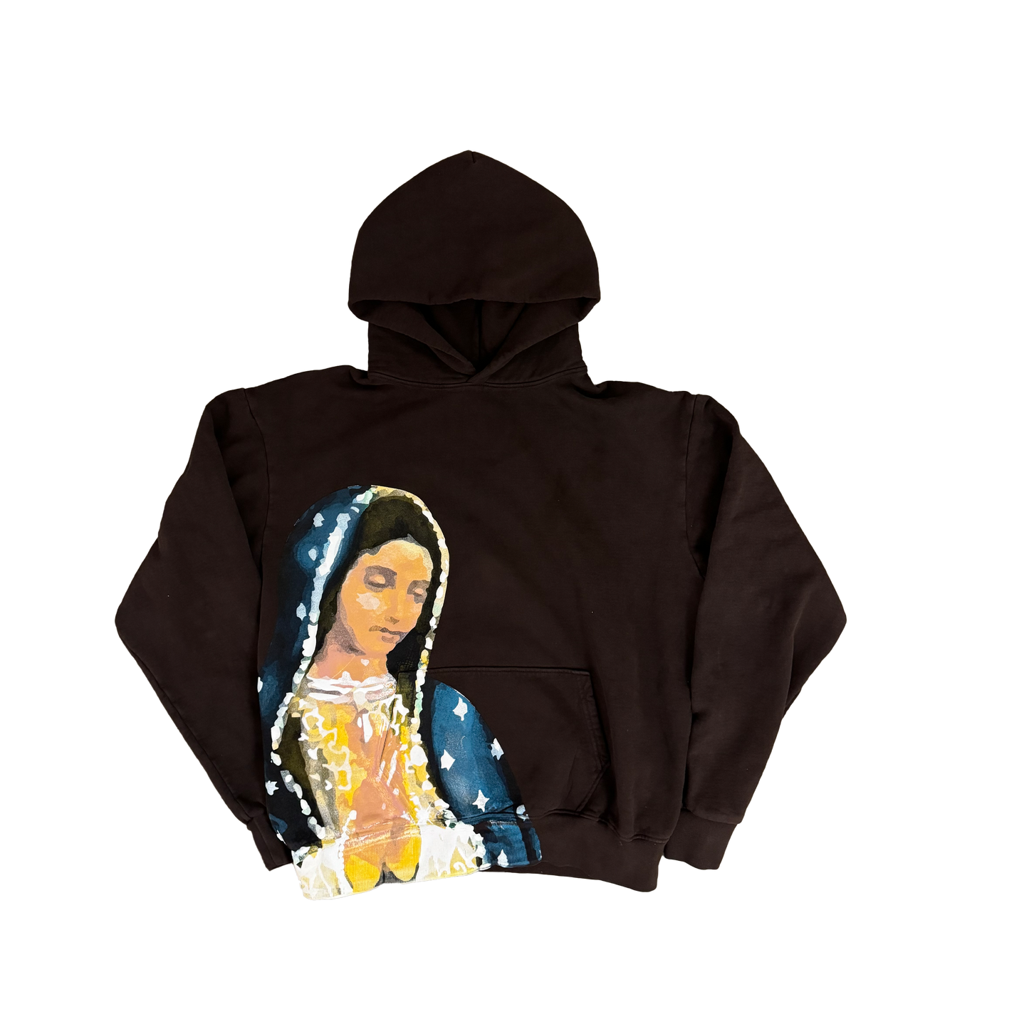 VIRGEN DE GUADALUPE MOSIAC HOODIE (BROWN)