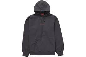 Supreme Number One Hooded Sweatshirt Charcoal