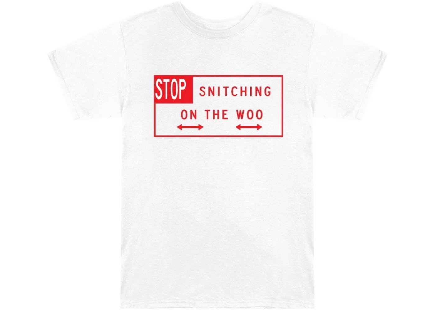 VLONE x Pop Smoke Stop Snitching on the Woo Tee White