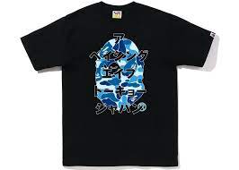 Bape ABC Camo Japanese Letters Black/Blue