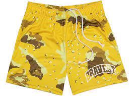 Bravest Studios Camo Shorts Yellow