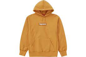 Supreme Box Logo Hoodie Mustard