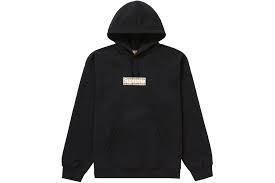 Supreme x Burberry Box Logo Hoodie Black