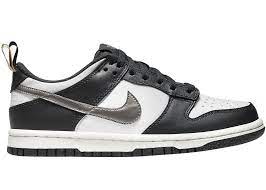 Nike Dunk Low Black White Metallic (GS)