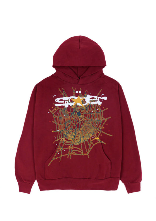 SP5DER Logo Hoodie “Maroon”