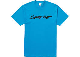 Supreme Futura Logo Tee Bright Blue